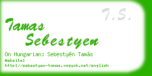 tamas sebestyen business card